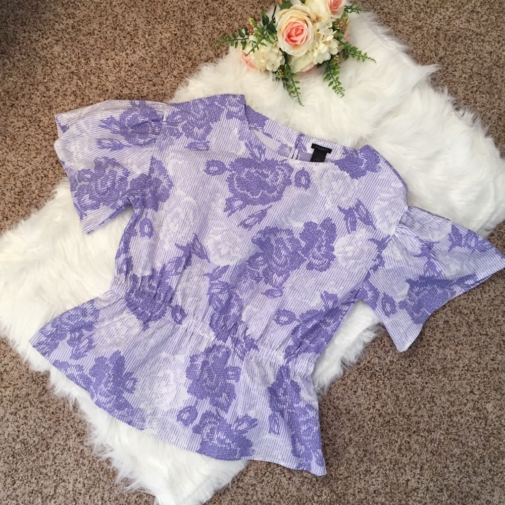 NWOT Ann Taylor Factory Floral Peplum Top